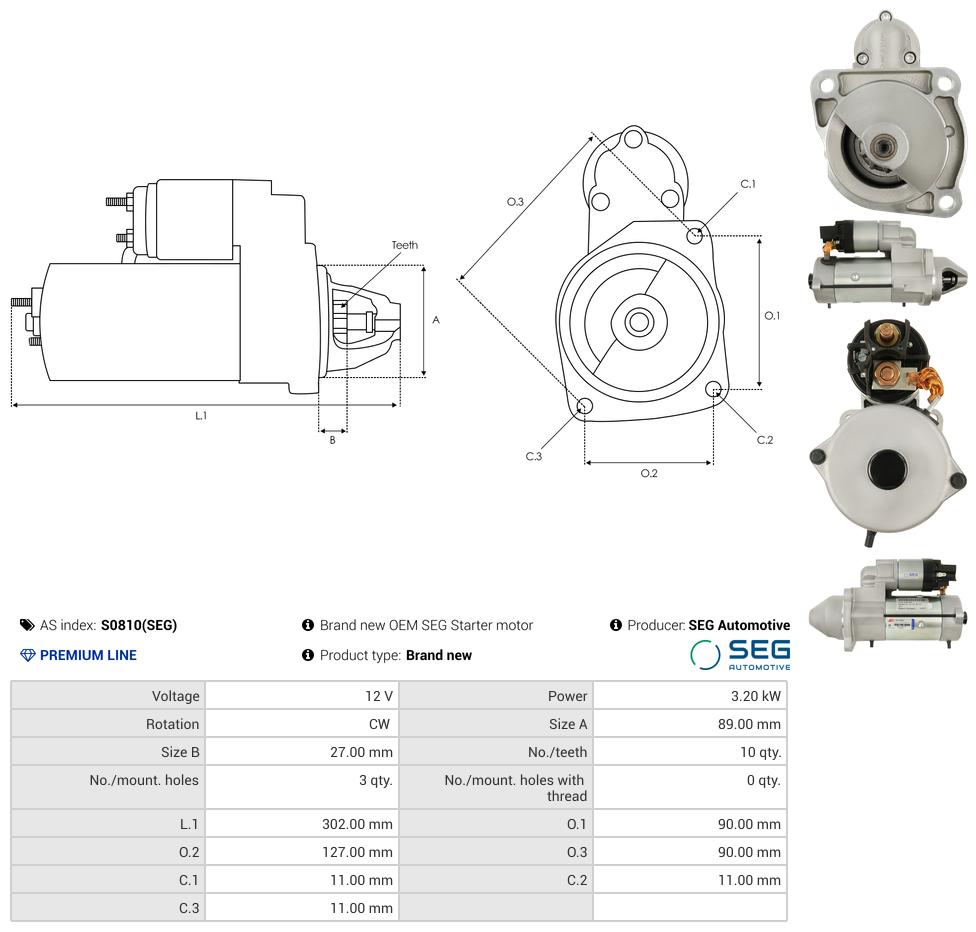 Brand New Oem Seg Starter Motor