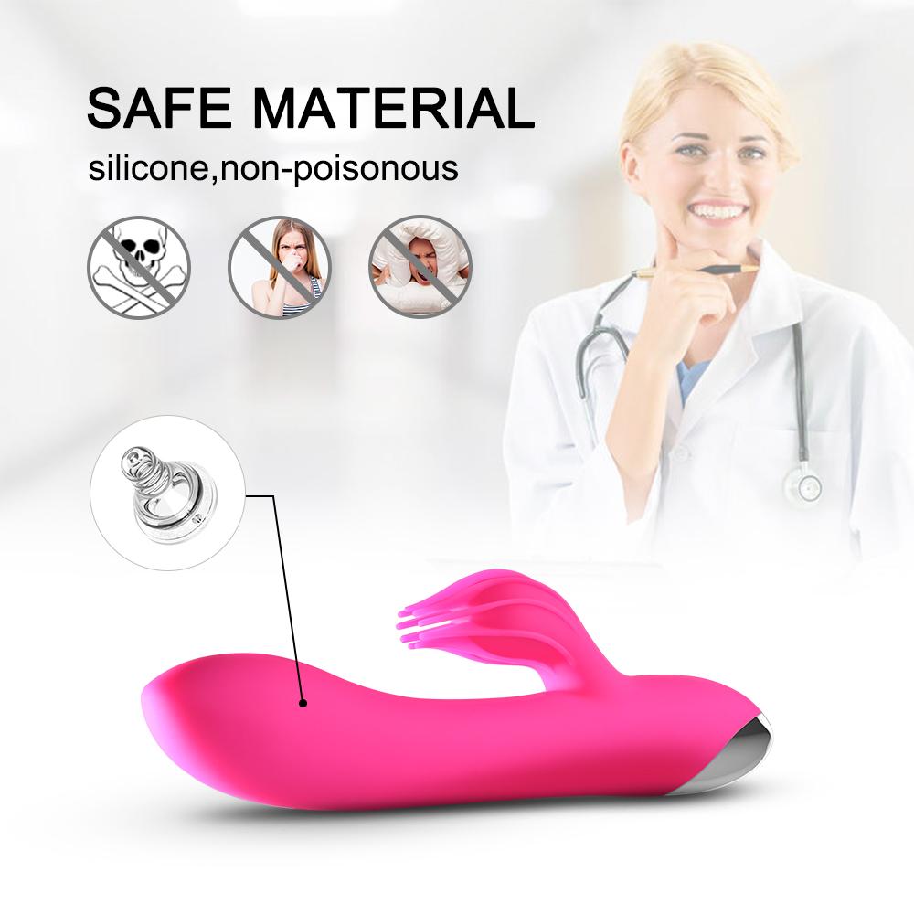 Dildo Rabbit Vibrator For Women 10 Speed Usb Rechargeable Powerful Clitoris Stimulation Massage Vibrator G-spot Adult Sex Toys