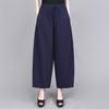 Women's 100% Cotton Cropped Wide-Leg Lantern Pants - Summer 2026 New Arrival, Loose and Casual Trousers for Moms