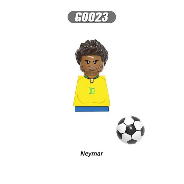 NEW World Famous Football Players Figurine Messi Ronaldo Neymar Lewandowski Mini Action Building Block Model Toy Kids Gifts