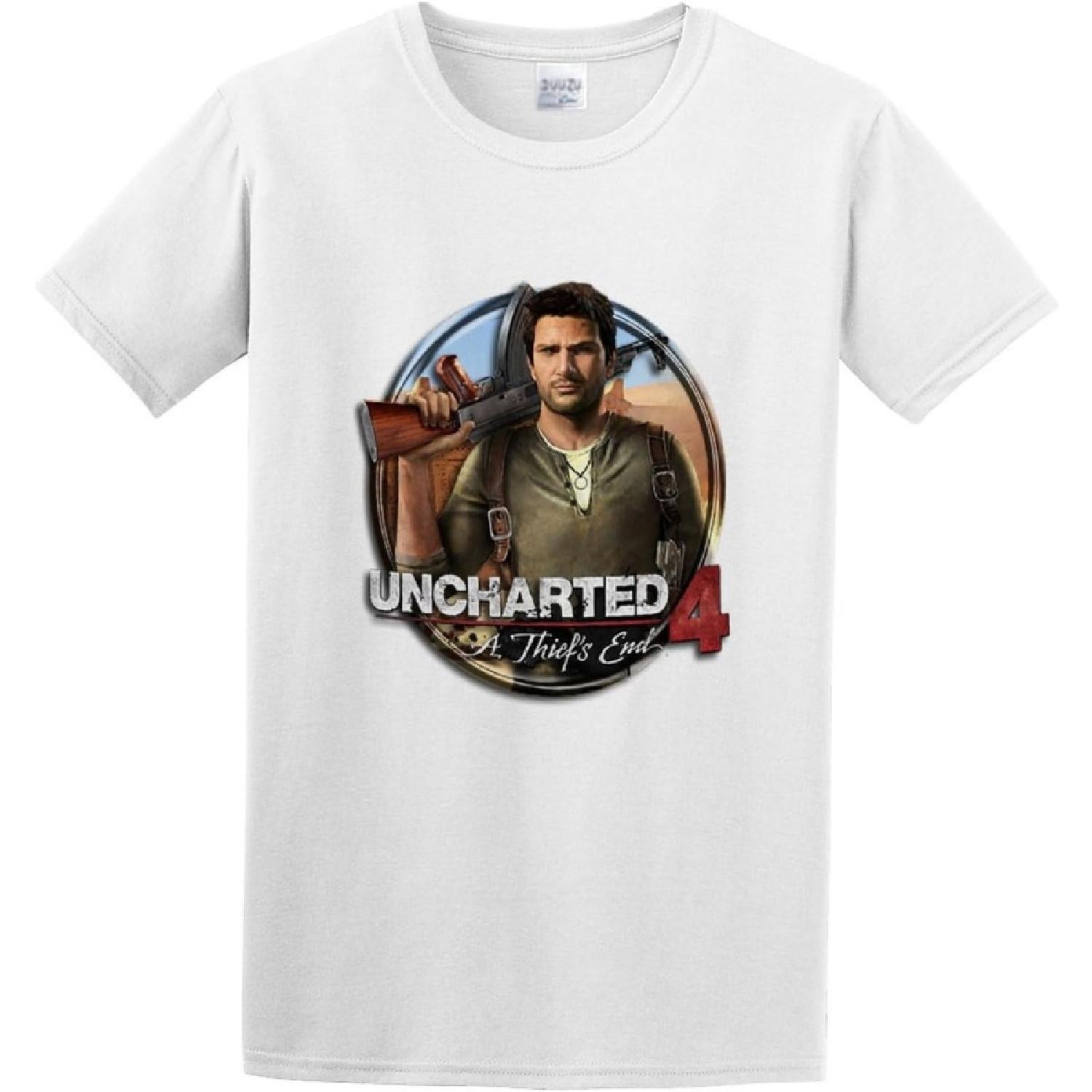 2019 Ретро Футболка Uncharted 4: Путь вора Белая S