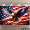 1 pièce de bannière en tissu de fond avec des ailes d'aigle, adaptée à la décoration du jour de l'indépendance, décoration murale, accessoires de photographie
