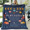 1pc Sisters Blanket, Sister Birthday Gift, Gift Blanket for Ladies and Girls, Suitable for Sofa Bed Home Room Decoration Flannel Blanket