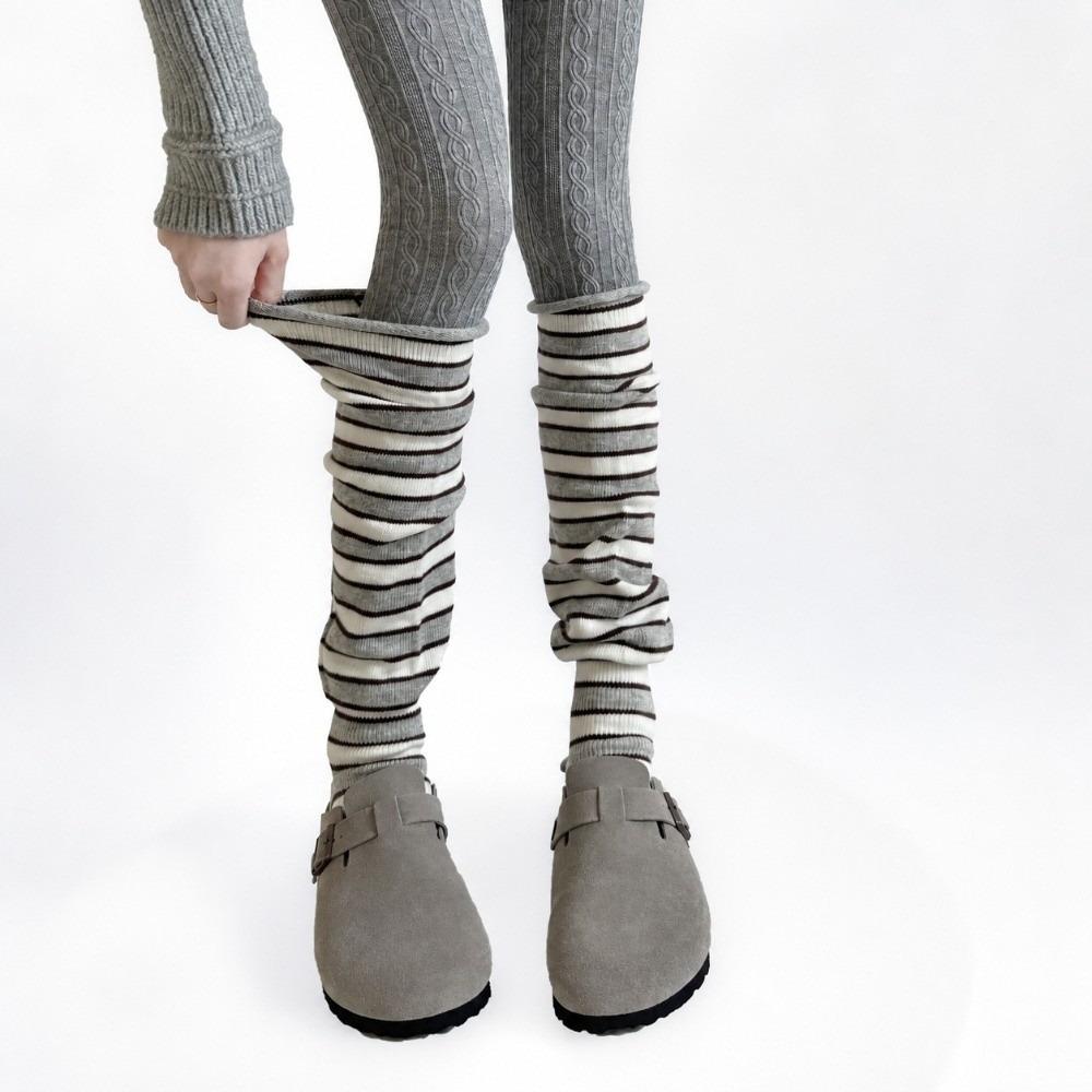 1 Pair Knee High Knee High Leg Warmers Thigh High Knitted Foot Covers Autumn Winter