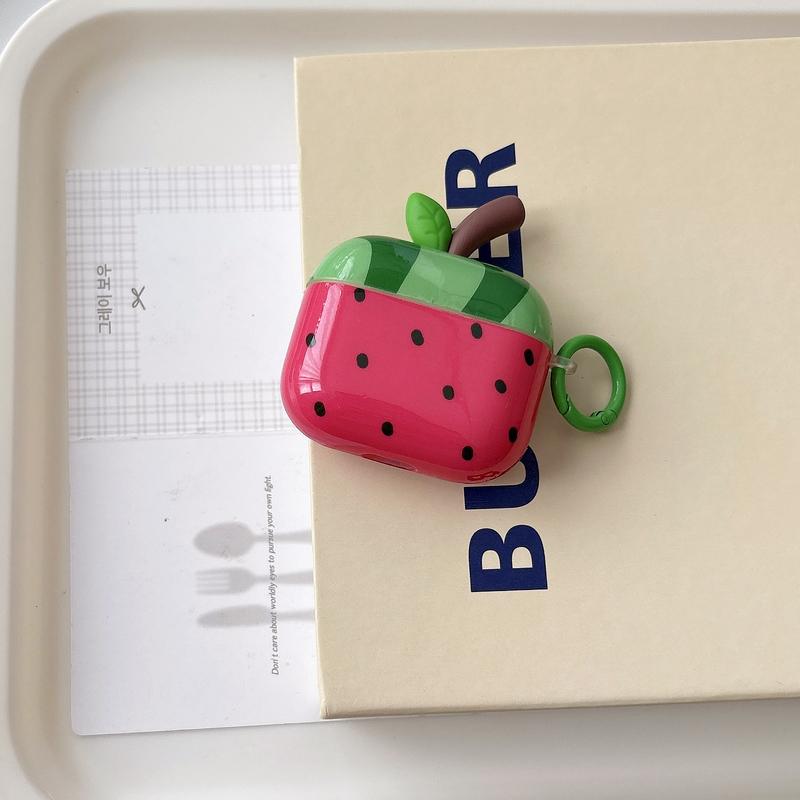 Einfaches schickes Wassermelone Erdbeere Tomate Fruchtmuster Schutzhülle für AirPods 1 2 3 4 Pro 2 Pro 3