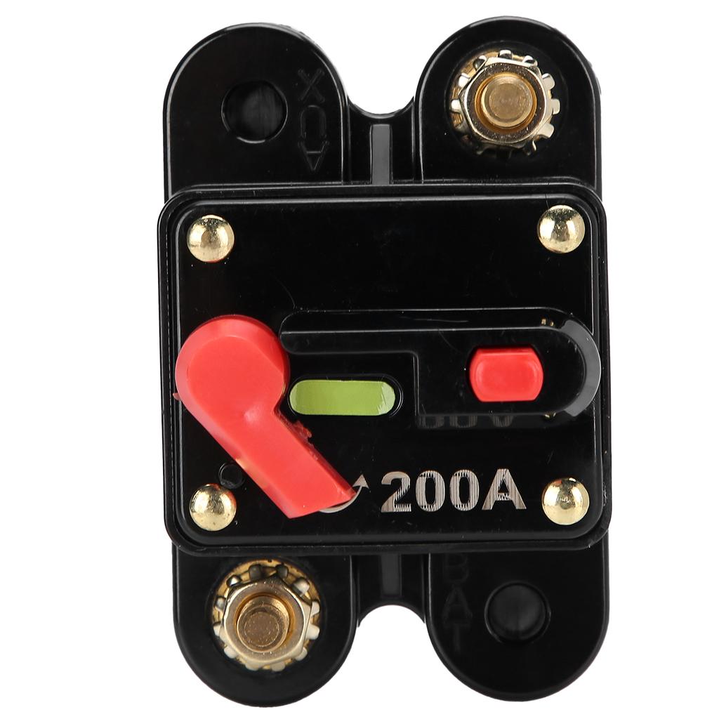 12‑24V DC Circuit Breaker Fuse Inverter with Manul Reset for Car Audio System Boat Trucks200A