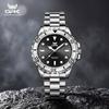 OPK Green Water Ghost Men's Automatic Mechanical Watch Steel Strip Waterproof Hollow out Night Light 6104