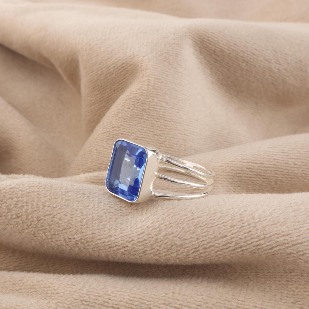 Rare Tanzanite Gemstone 925 Sterling Silver Women Jewelry Handmade Wedding Ring RR-78-10