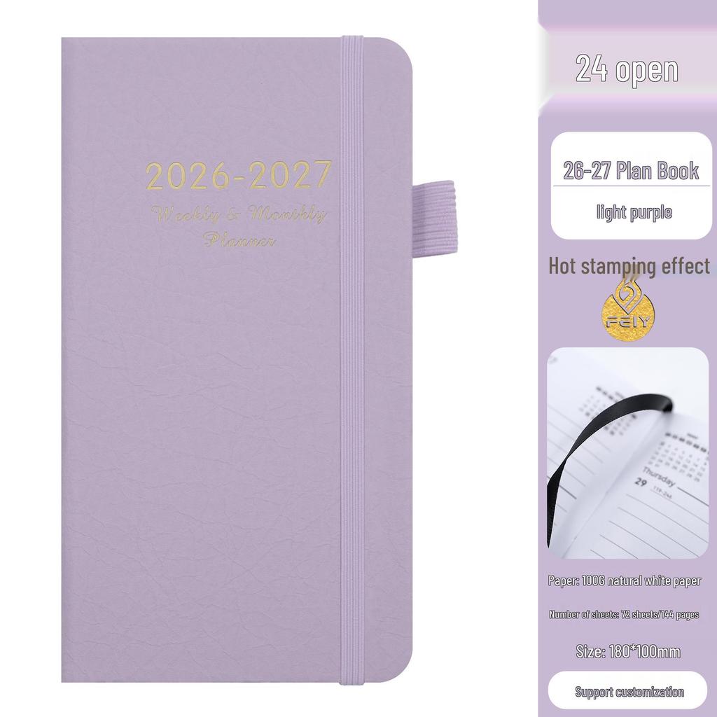 26-27 Mid-Year Weekly Pocket Planner - Compact English Schedule Notebook, 24K Pages.