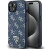 Custodia per iPhone 15 Plus Guess Hardcase Logo Triangolare Blu