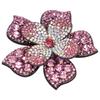 2PCS Created Crystal Crystal Flower Brooch Pink Camellia Lapel Pin  Clothing Decoration
