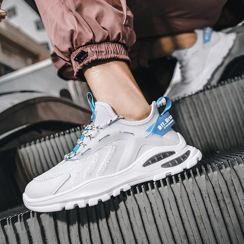 Fashion Men Sneakers Mesh Casual Shoes Lac-up Men Shoes Breathable Vulcanize Shoes Walking Sneakers Zapatillas Hombre