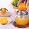 Mason Jar Juicer Lid Stainless Steel Citrus Reamer Handle Wide Mouth Juicer Top for Canning Manual Juice Squeezer with Leak-Proof Cap