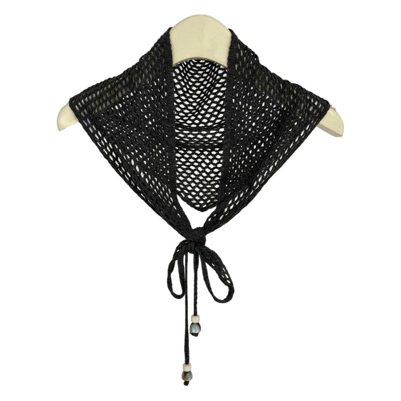 Triangular Knit Bandana Hijab Soft and Comfortable Headscarf Showcasing French Country Aesthetic Bandana