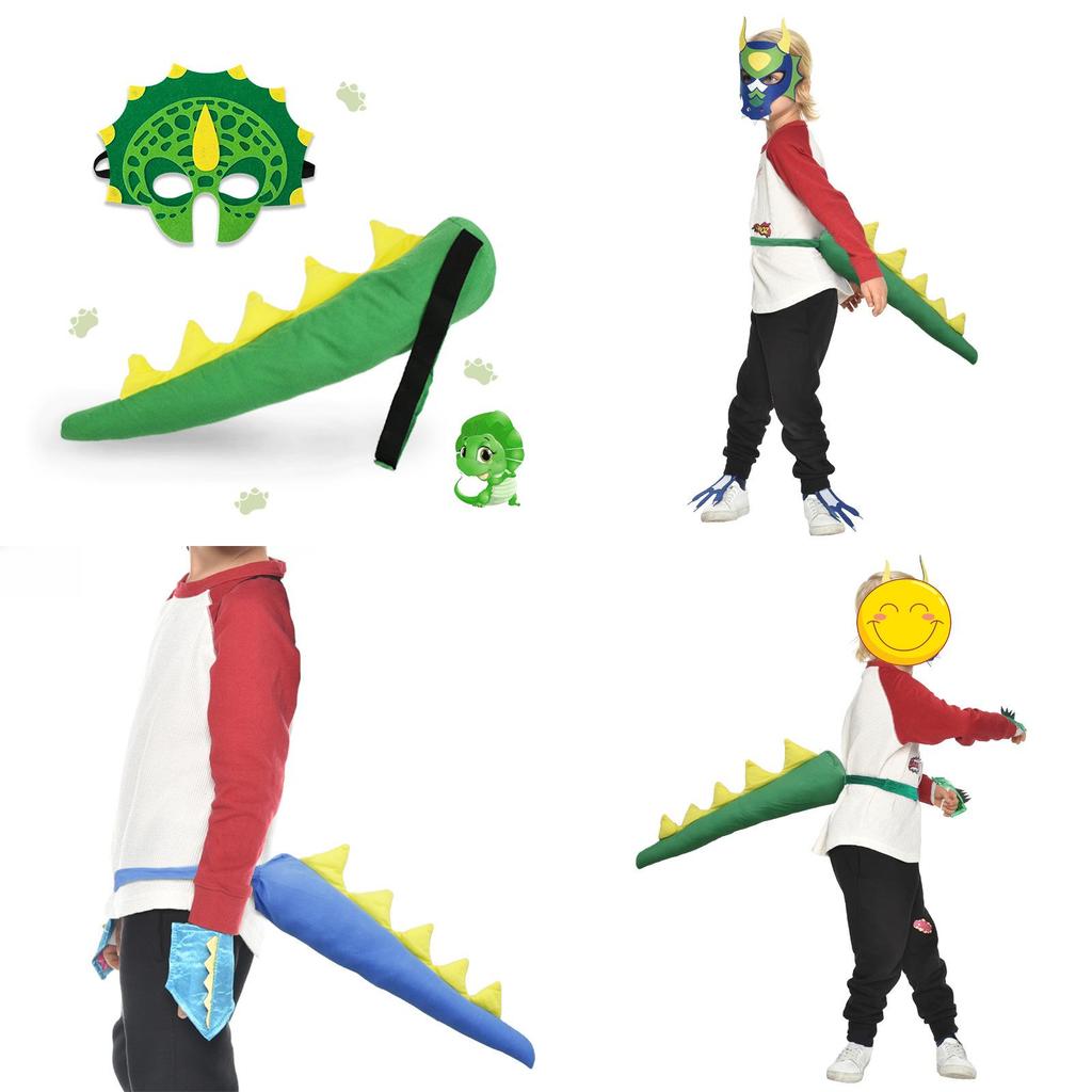 New Childrens Dinosaur Tail And Mask Set For Creative Cosplay Fun And Imagination