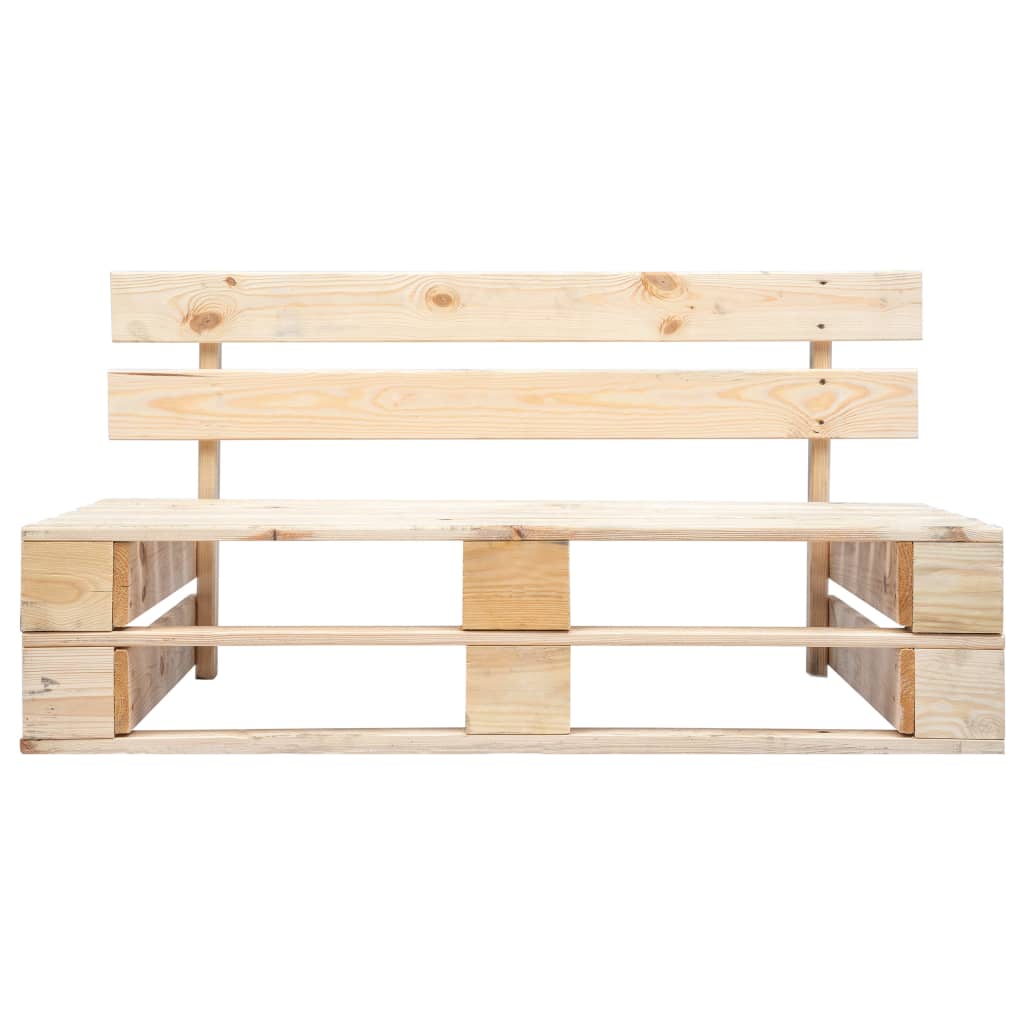 Vidaxl Ogrodowa Sofa Z Palet, Z Szarymi Poduszkami, Sosna