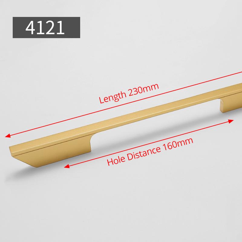 KAK Black Kitchen Handle Fashion Aluminium Alloy Cupboard Door Pulls Wardrobe Cabinet Handle Long Furniture Handle Hardware