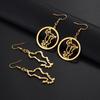 Anniyo New Arrivals Mayotte Big Earrings for Women Girls France Jewelry Stainless Steel Metal Hyperbole Ornaments #520162