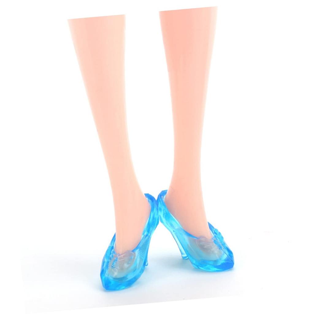 Alasum 30 Pairs Mini High Heel Shoes Set for Dolls, Crystal-Like Plastic, Dollhouse Decoration, 3.00 X 1.50 X 1.00 Cm, Miniature Shoes for Girls, Toy