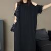 Korean Summer New Design Off-the-shoulder Dress INS Temperament Loose Large Size Casual Cotton Dress Women