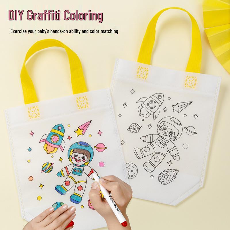 Eco-Friendly DIY Graffiti Tote Bag Kit for Kids