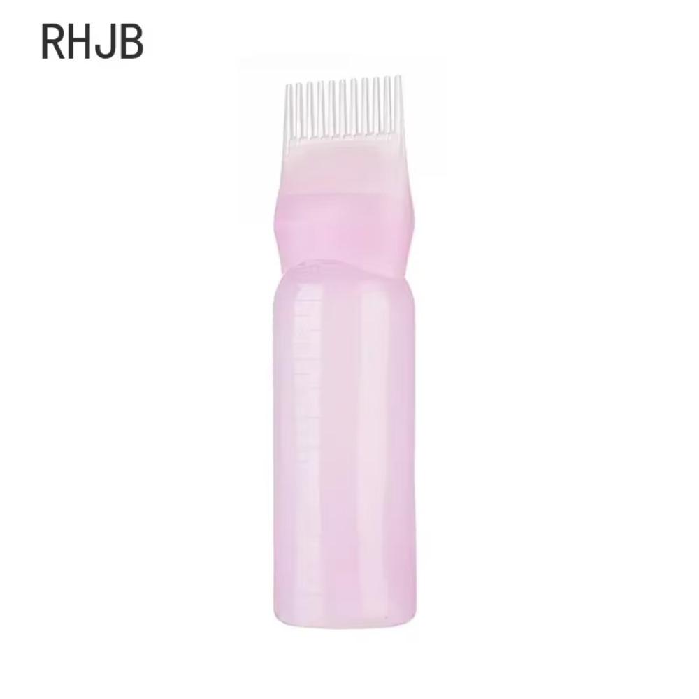 

3 Color Salon Hair Oil Applicator Bottle Professional Hairdressing Dyeing Comb Bottles Barbershop Hairdresser Coloring Supplies