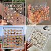 1Pc Rock Collection Box For Bead Nail Jewelry Acrylic Magnetic Seashell Storage Box 36/64 Grids Small Craft Organizers Container