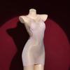 Qing Mint Thin Strap Horse Oil Stockings Oily Silky Slippery Hip Skirt Sexy Backless Nightclub Wind Dancing Black Silk Skirt