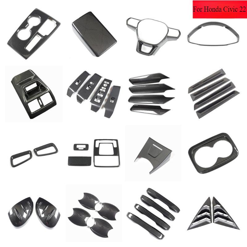 For Honda Civic 22 11th Generation Civic Honda Carbon Fiber Interior Modification Decorative Gear Shift Panel Car Accessories