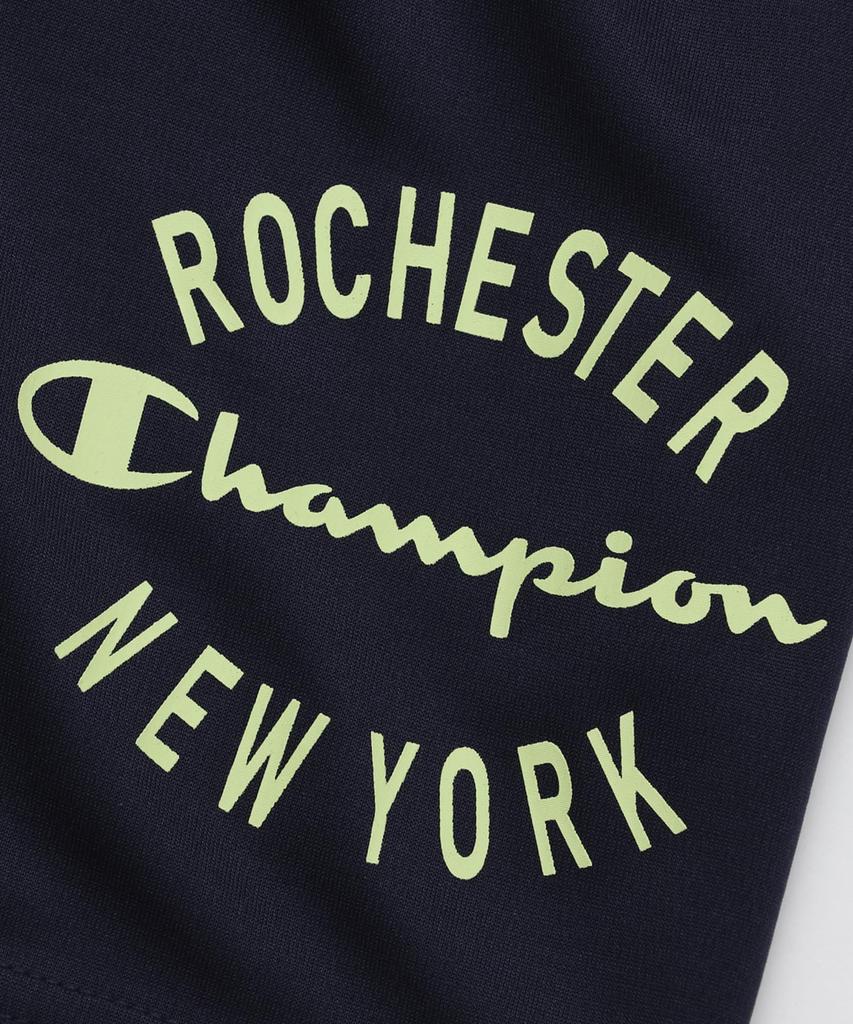 Champion Short Sleeve Crew Neck Tracksuit Set with Graphic Logo Basic Sport and Pale Kids' (2-Piece Set) Quick-Drying Print, T-Shirt Shorts, Blue,