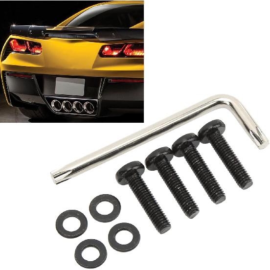 Premium Center Bolt Kit for C7 Z06 GS Spoiler Wickerbill, 2014+ Spoiler Hardware Set, Universal Car Accessory