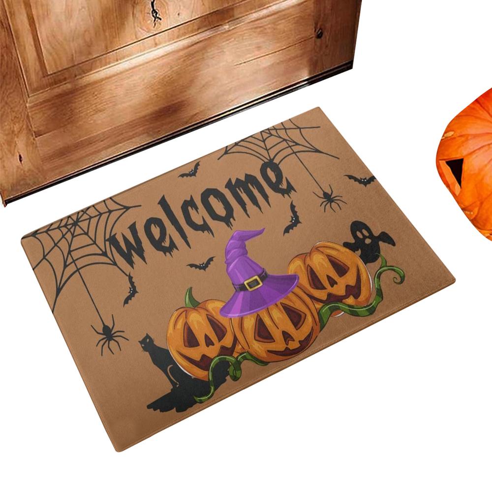 

Коврик для двери Скелет на Хэллоуин Приветственный коврик Входной коврик Хэллоуин Скелетной тематики Сезонное украшение для дома Креативный
