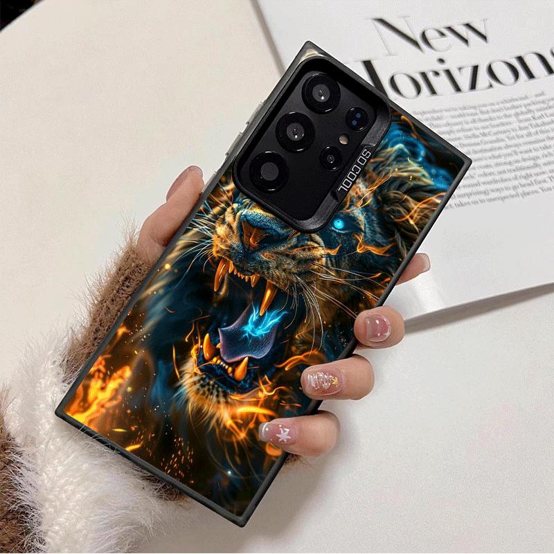 Lion Male Man King Soft Phone Case for Samsung Galaxy S24 S25 FE S26 Edge S23 Ultra S22 Plus S21 + Shockproof Cover Back Shell