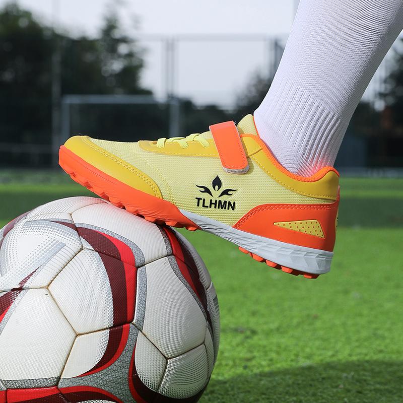 Zapatos de entrenamiento para niños y adolescentes, zapatillas de fútbol con clavos cortos, antideslizantes, resistentes al desgaste, absorbentes de golpes, de gran tamaño