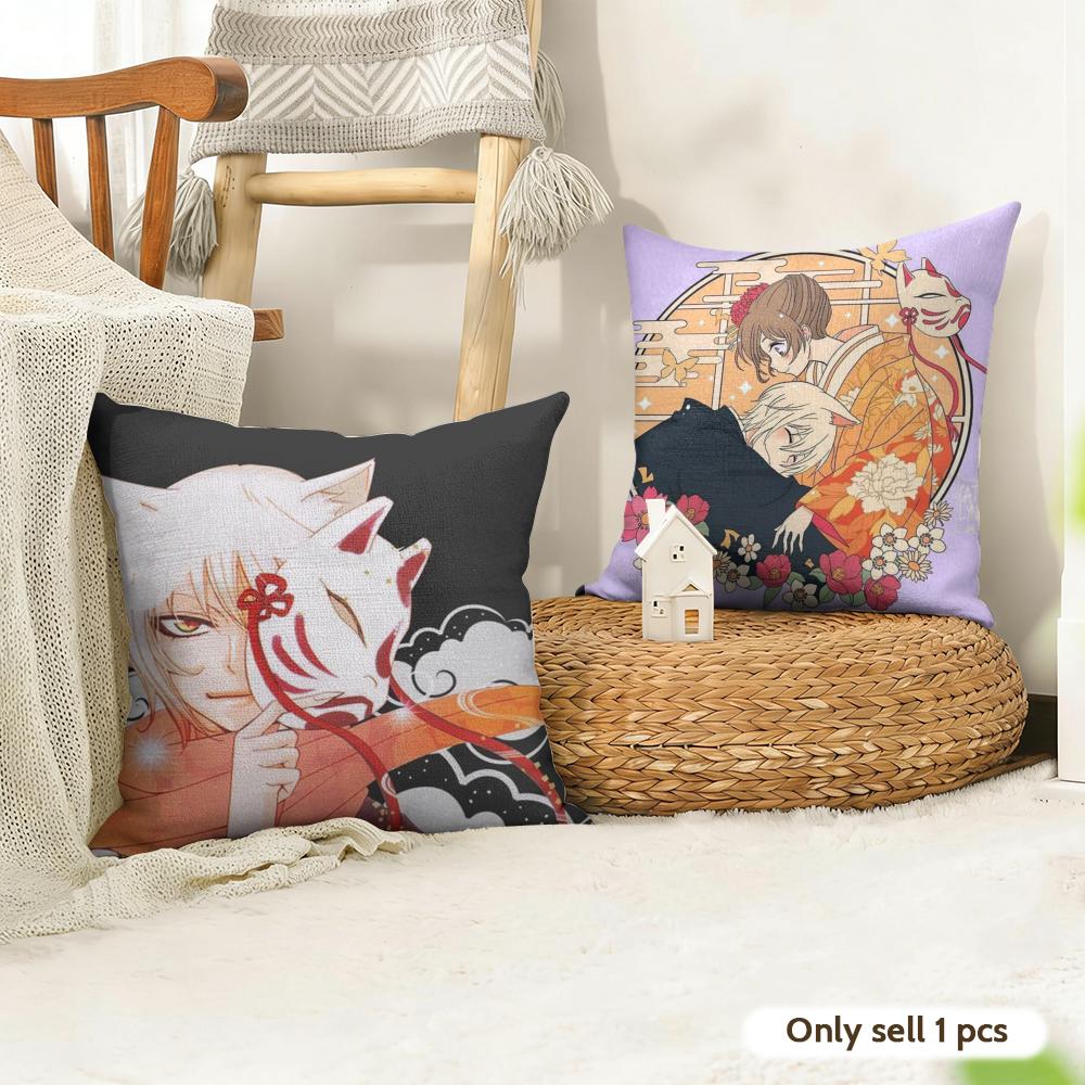 KKamisama HajimemashitaS Cushion Cover Natural Linen Organic Fabric DoubleSided Printing Sofa Home Decor Gift Pillow Case