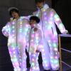 Led Lighs Waterproof Clothes Cool Night Running Props Led Light Up Rave Jacket Adult Kids Dance Performance Fancy Dress Flash