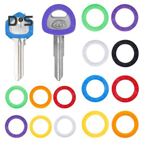24/32/40 Pcs Colored Key Caps Flexible Round Rubber Key Covers Semi-circular Key Tags Identifiers for House Keys Non Odd-Shaped Keys