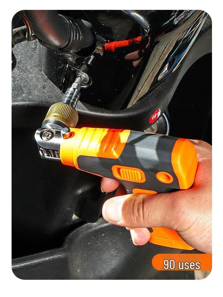Ratchet Multifunctional Screwdriver Set for Auto Repair - Durable, Pistol Grip, Built-In Features for Electric Vehicle Maintenance