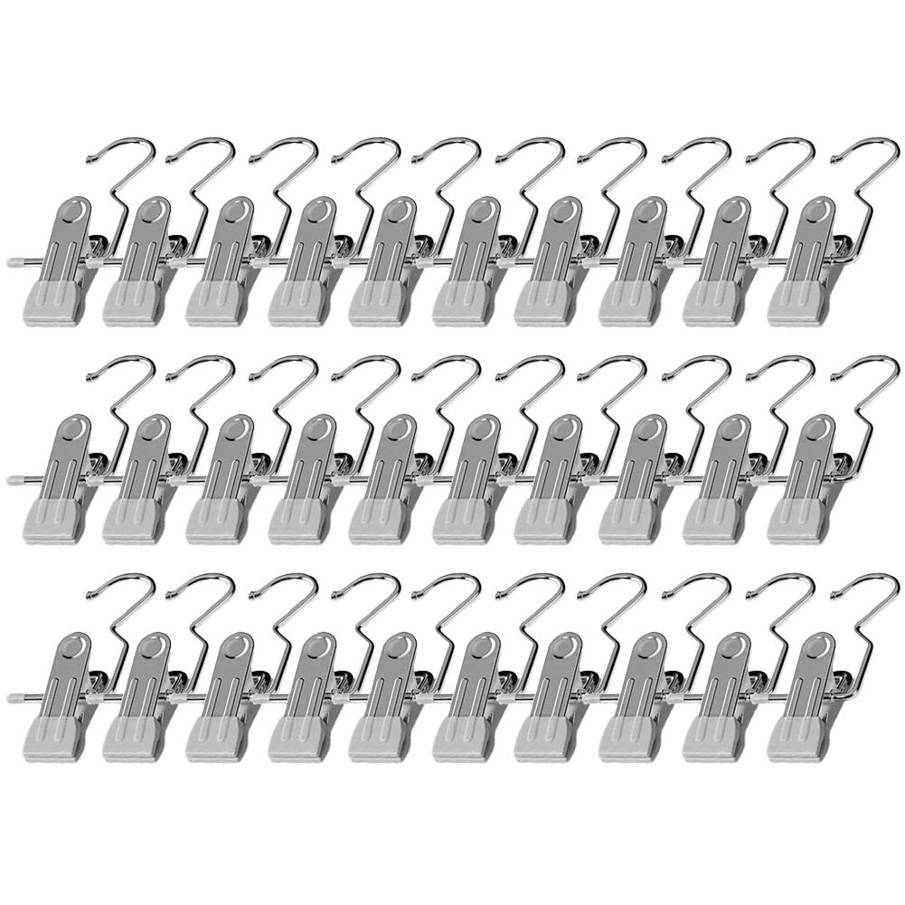 10/30/50 Stück Hut Hosen Socken Handtuchklemmen Rutschfeste Wäscheklammern Edelstahl Multifunktional für Innen Außen Trocknen