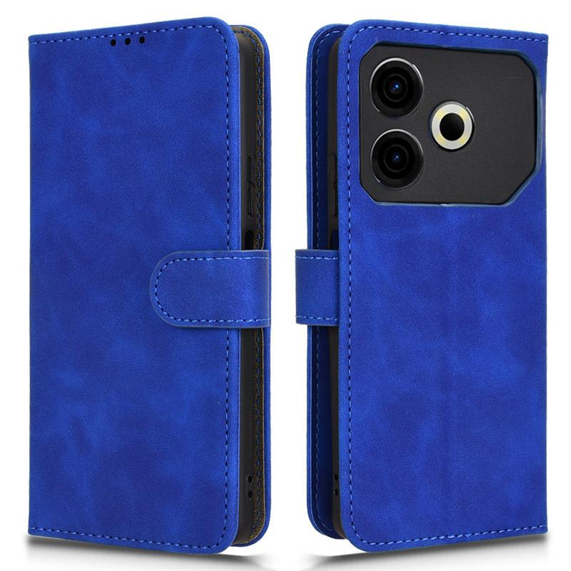 For TECNO Pova 6 Neo Case Skin-Touch Leather Wallet Stand Anti-Drop Phone Cover