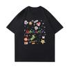 T-shirt Bianca Trendy Heartstopper con Fantasie Colorate e Testo Manica Corta T-shirt Uomo Donna Casual Vintage