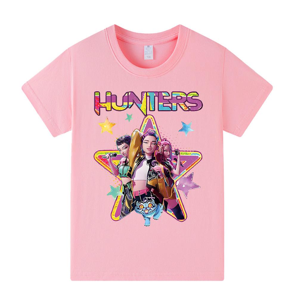 A1197 Kids Boys Girls Kpop Rumi Zoey Mira Print Short Sleeves T-shirt