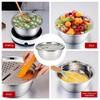 3Pcs Three-in-one Slicing Disc Rustless Steel Drain Basket Practical Washing Basin  Food Handling