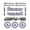 2025 For Mercedes-Benz 1set Car Badge Sticker Car Decoration Decal For Mercedes Benz W204 W124 W201 W202 W212 W220 W205 GLA CLA