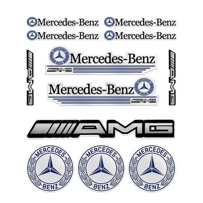 2025 For Mercedes-Benz 1set Car Badge Sticker Car Decoration Decal For Mercedes Benz W204 W124 W201 W202 W212 W220 W205 GLA CLA