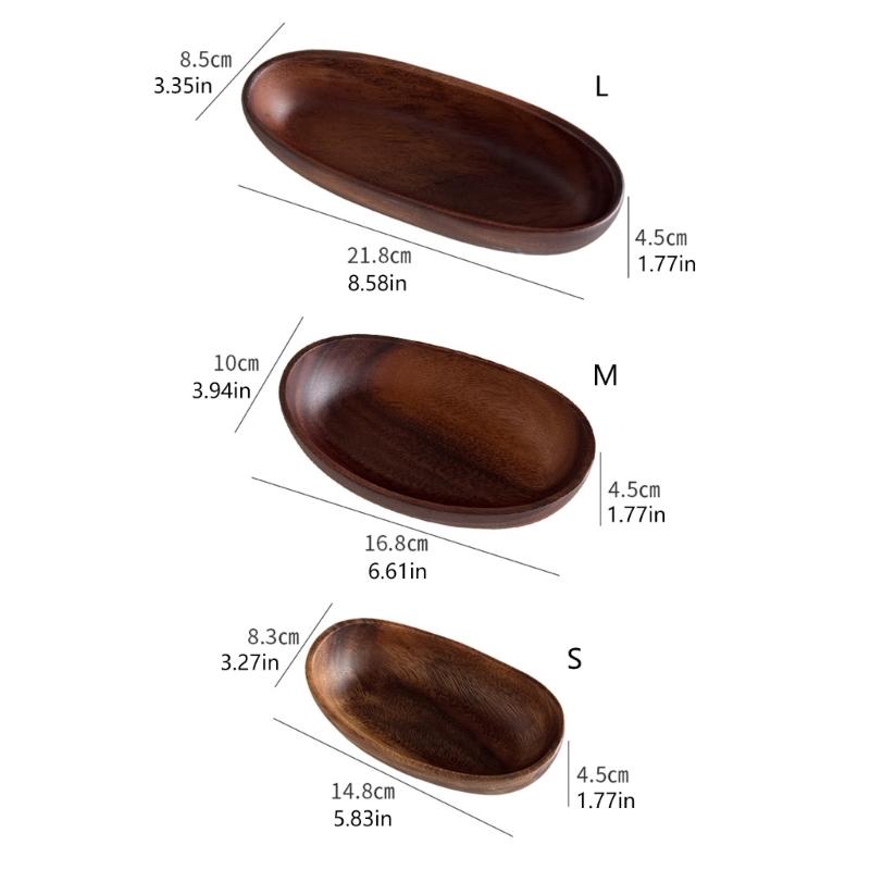 Natural Wooden Valet Dish Handmade Home Accessory Key Jewelry Organizers Perfect For Nightstand Or Dresser Top