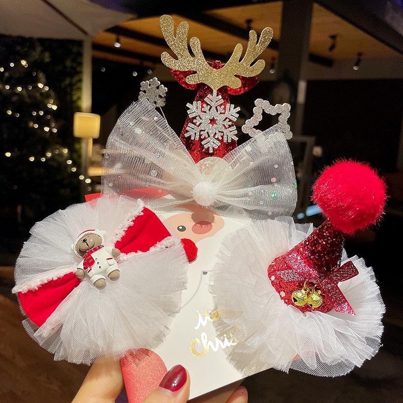 Christmas Hair Accessory Christmas Decoration for Kids Baby Shower Birthday Party Hairpin Navidad 2025 Novedades
