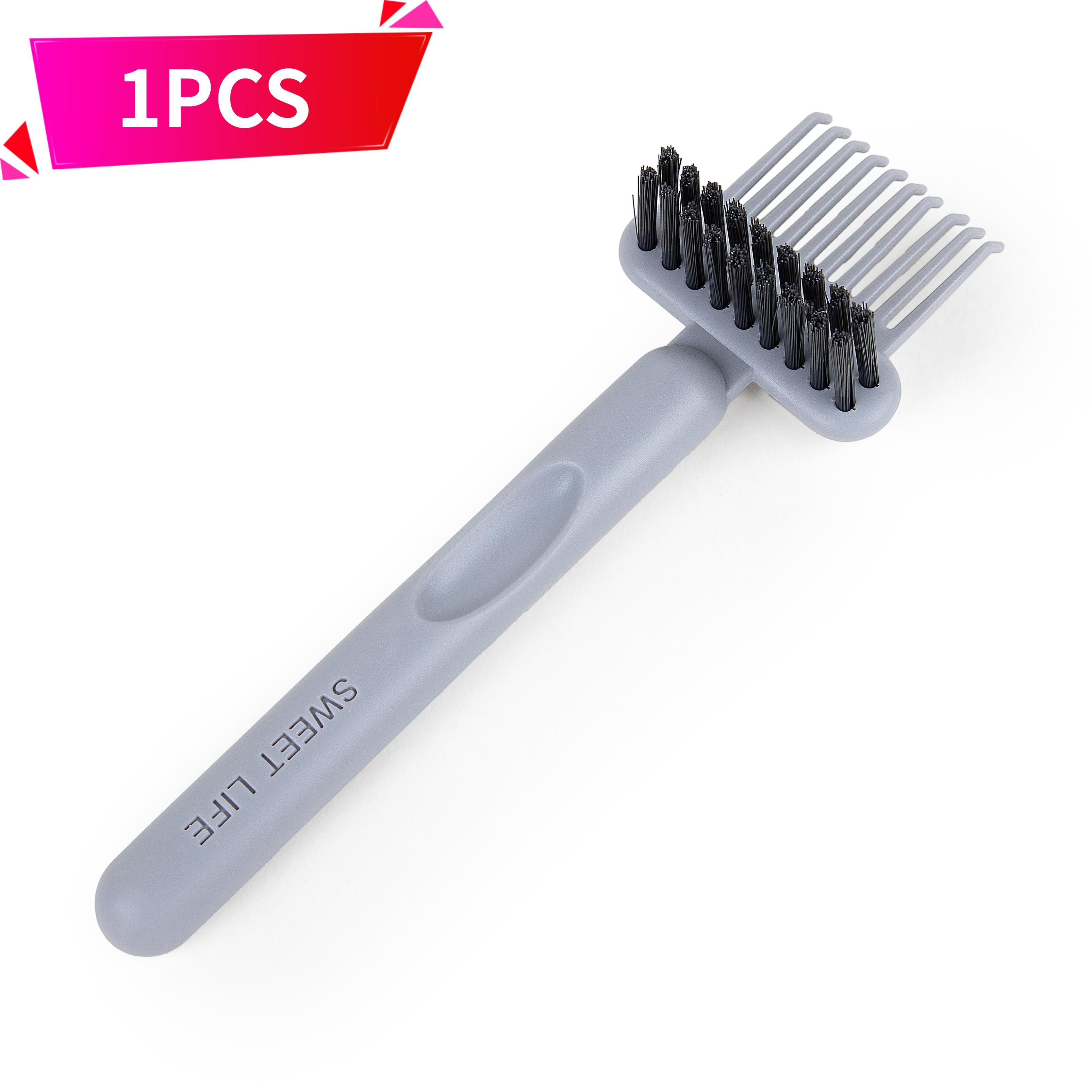 

Reusable Comb Cleaning Brush with Dual-Action Comb & Brush Head - High Toughness Durable Bristles, Hollow Head Design for Air Cushion & Curling Combs