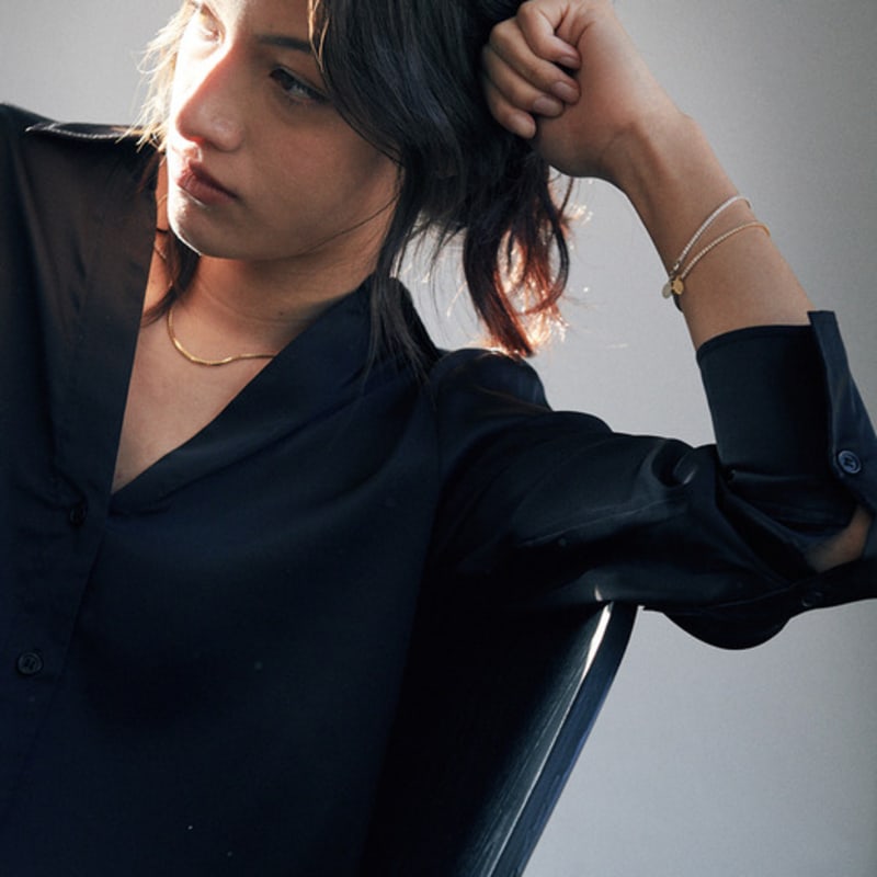 verte [925 silver] Un.silver.197 / fin anse dew necklace (gold)