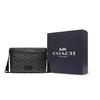 Coach District 30 Classic Monogram Zip Closure PVC Shoulder Crossbody Bag Large Men bags Black CH078-QBMI5
